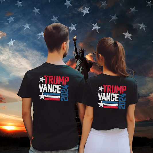 Trump Vance Trump 2024 Stars & Stripes Short Sleeve Tee #20247