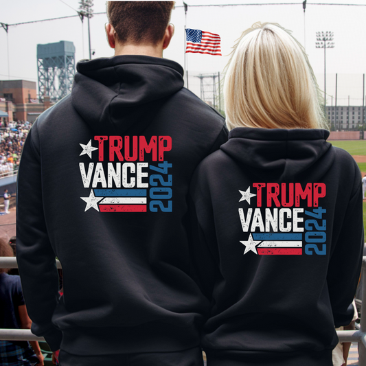 Trump Vance Trump 2024 Stars & Stripes Pullover Hoodie #H20247